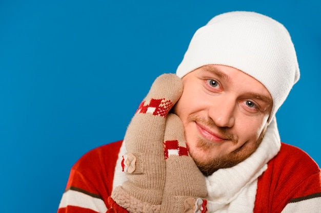 Photo gratuite portrait de mannequin hiver