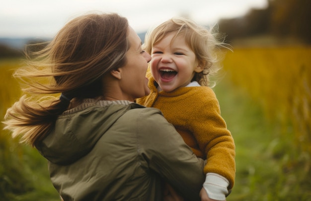 Portrait d'une mère et d'une fille adultes affectueuses