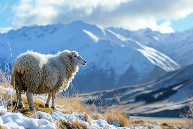 Portrait de mouton avec espace de copie