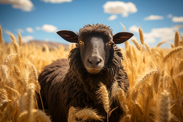 Portrait de mouton noir