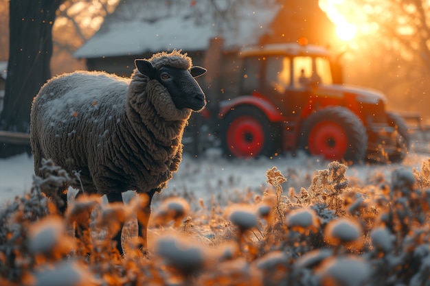 Photo gratuite portrait de mouton noir