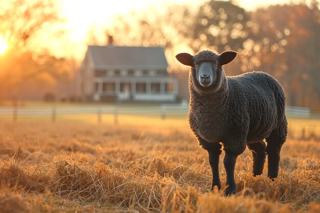 Portrait de mouton noir