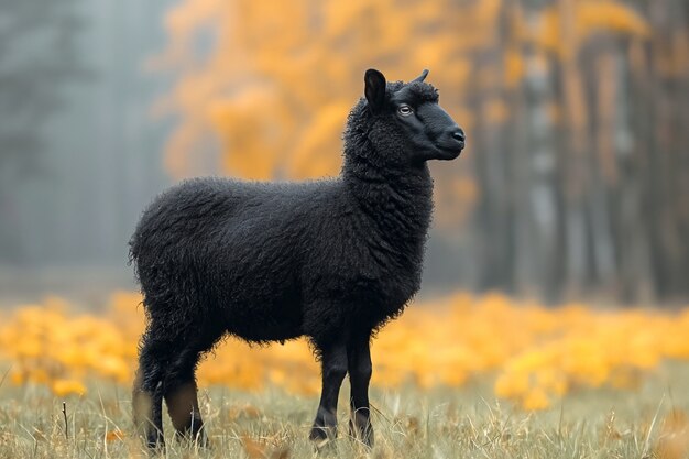 Portrait de mouton noir