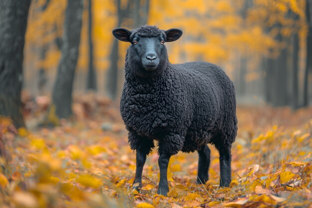 Portrait de mouton noir