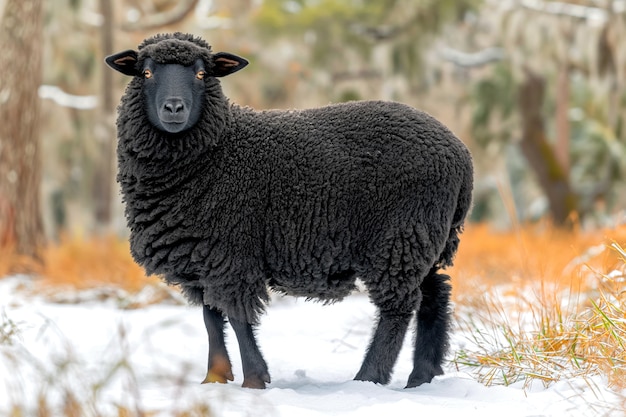 Portrait de mouton noir