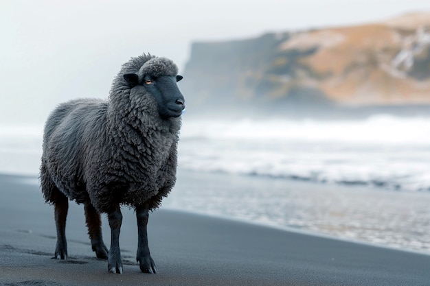 Portrait de mouton noir