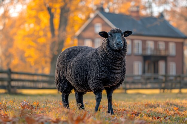 Portrait de mouton noir