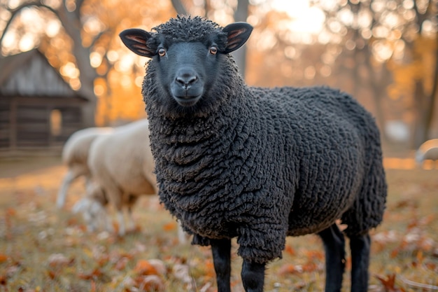 Portrait de mouton noir