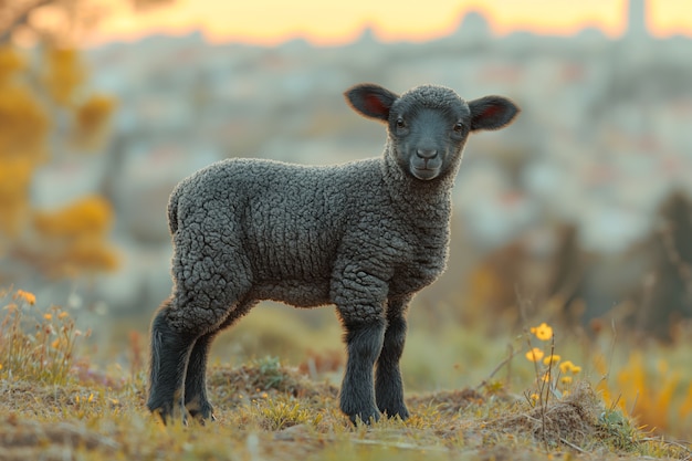 Portrait de mouton noir