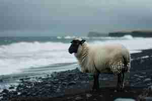 Photo gratuite portrait de moutons dans la nature