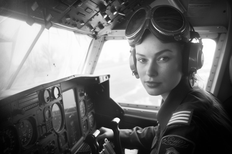 Photo gratuit portrait en noir et blanc d'une femme ouvrière lors de la célébration de la fête du travail