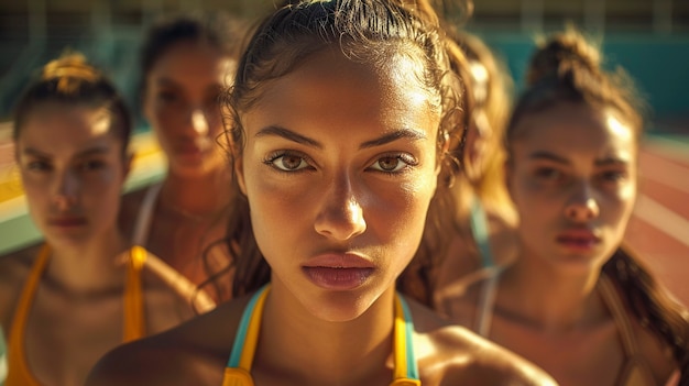 Photo gratuite portrait of women competing in the olympic games