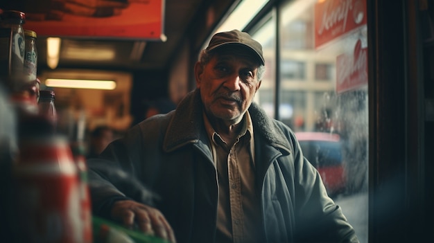 Portrait d'une personne au cours de la vie quotidienne à New York