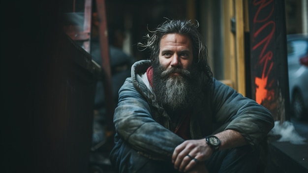 Portrait d'une personne au cours de la vie quotidienne à New York