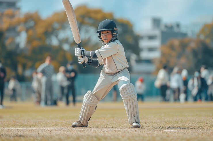 Photo gratuit portrait d'une personne jouant au cricket