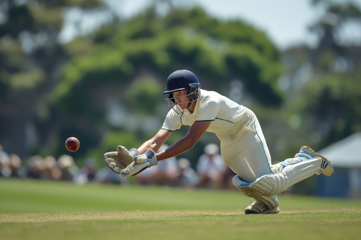 Photo gratuit portrait d'une personne jouant au cricket