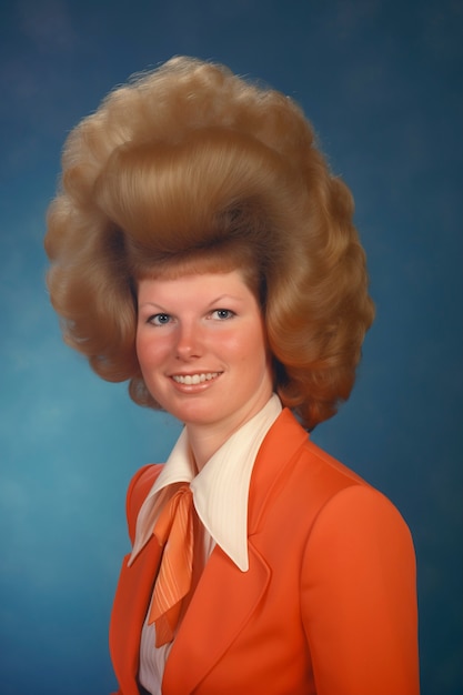 Portrait d'une personne avec une perruque drôle.