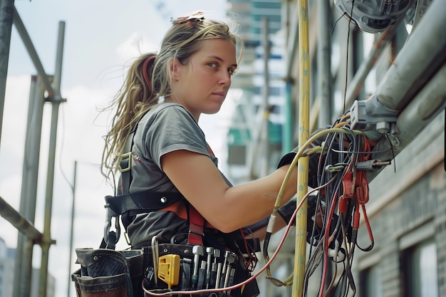 Portrait d'une personne travaillant dans le secteur de la construction