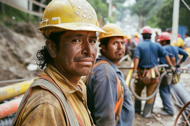 Portrait d'une personne travaillant dans le secteur de la construction