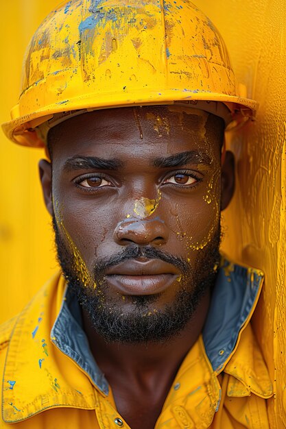 Photo gratuite portrait d'une personne vêtue de jaune