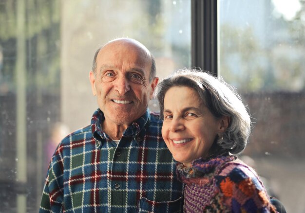 portrait, de, personnes âgées, caucasien, couple