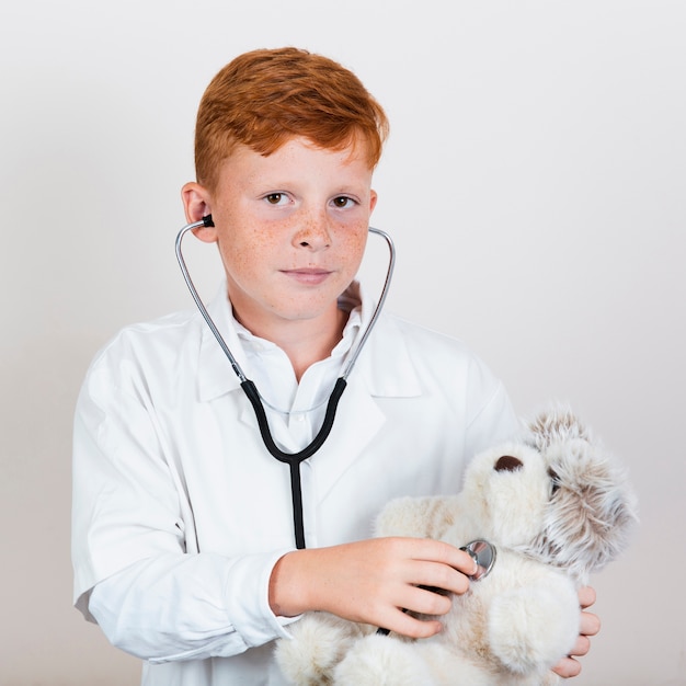 Portrait de poule avec stéthoscope