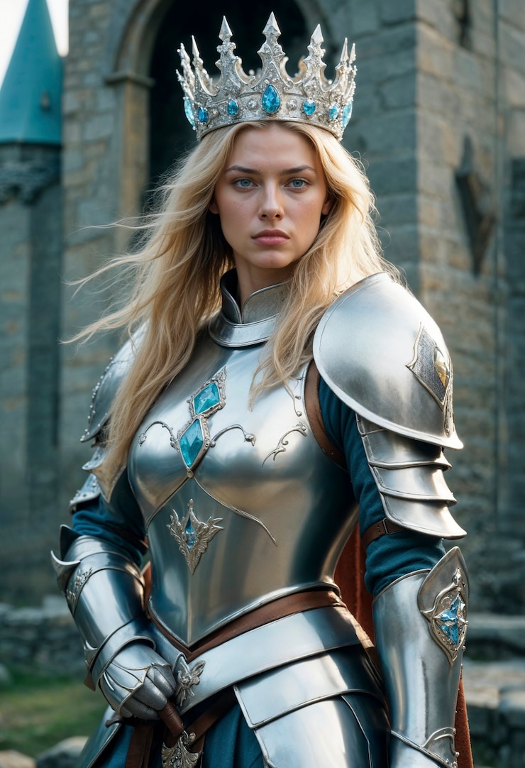 Photo gratuit portrait d'une princesse guerrière