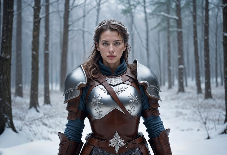Photo gratuit portrait d'une princesse guerrière
