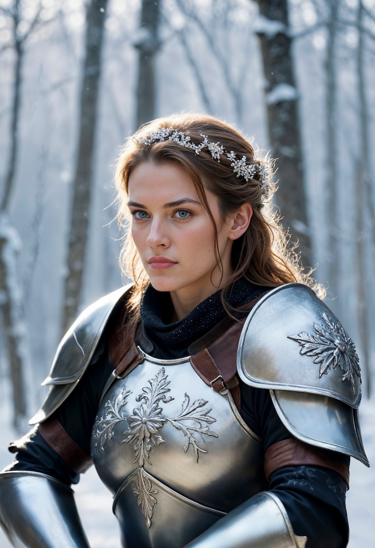 Photo gratuit portrait d'une princesse guerrière