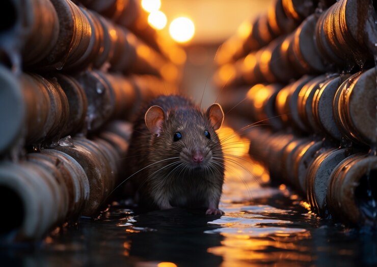 Photo gratuit portrait d'un rat sauvage
