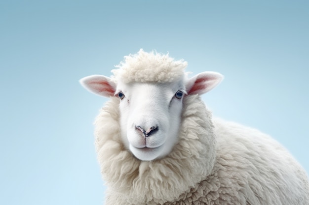 Un portrait simple de moutons