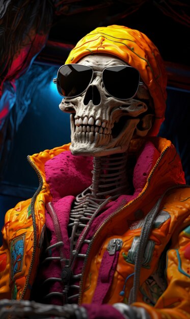 Portrait de squelette humain