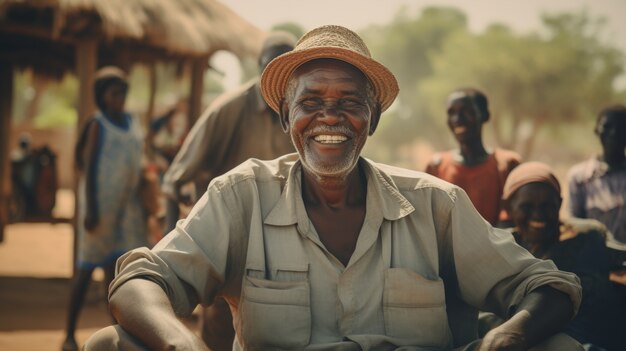 Portrait d'un vieil homme en vue avant