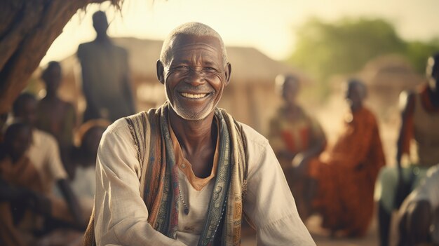 Portrait d'un vieil homme en vue avant