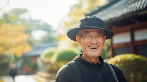 Photo gratuite portrait d'un vieil homme en vue avant