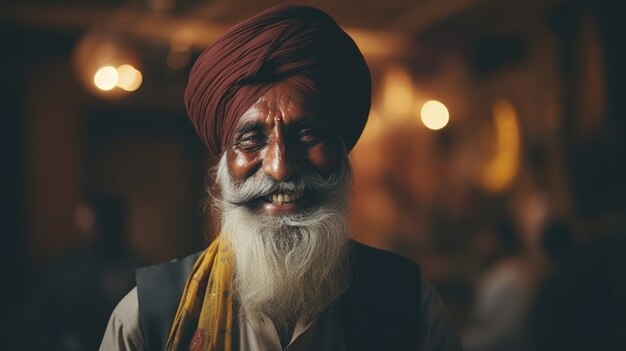 Portrait d'un vieil homme en vue avant