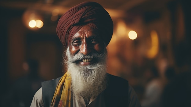 Portrait d'un vieil homme en vue avant
