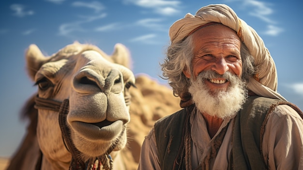 Portrait d'un vieil homme en vue avant