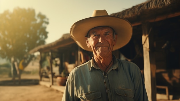 Portrait d'un vieil homme en vue avant