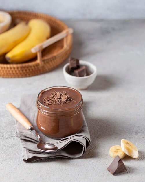 Pouding au chocolat et banane