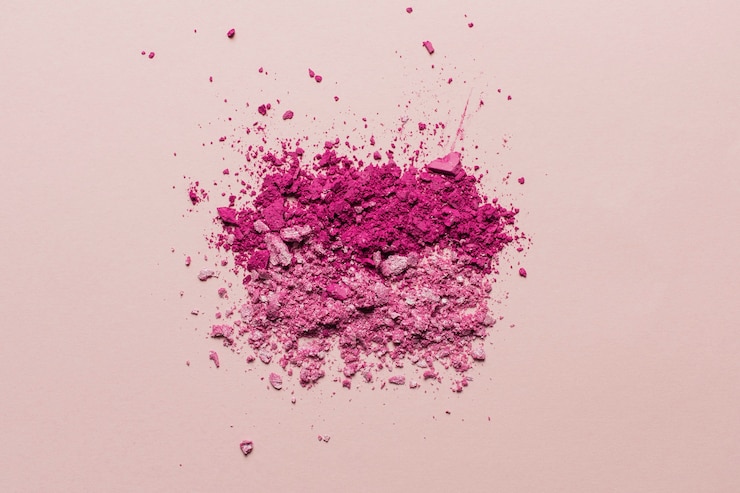 Photo gratuit poudre de maquillage rose