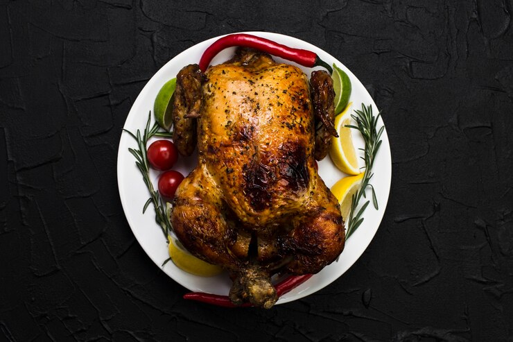 Photo gratuit poulet salé aux épices