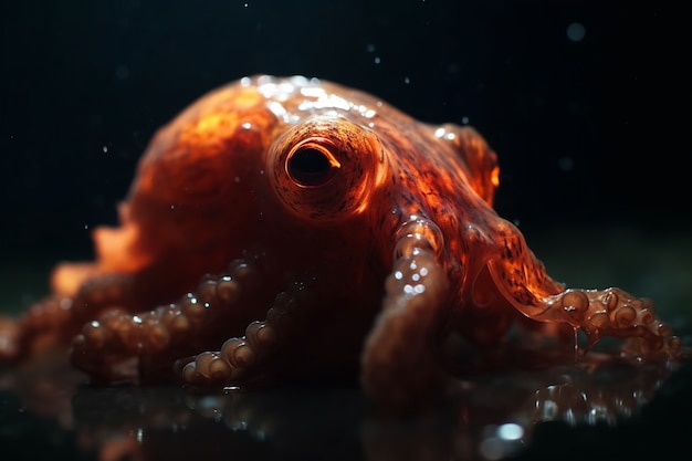 Poulpe du fond de la mer