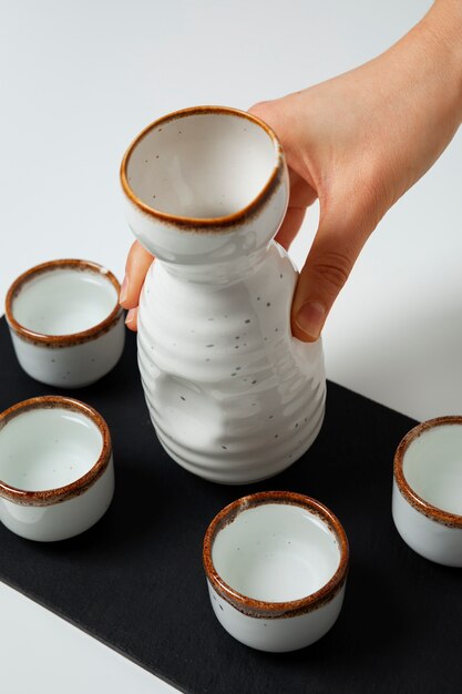 Préparer la boisson japonaise du saké