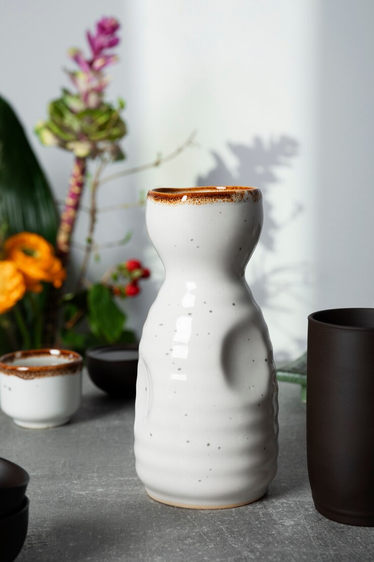 Photo gratuit préparer la boisson japonaise du saké
