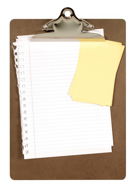 Presse-papiers avec notepaper