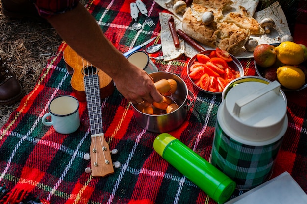 Processus de cuisson des aliments à angle élevé