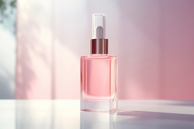 Produit de beauté et de cosmétique aux tons rose doux