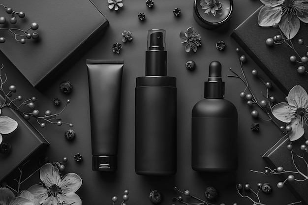 Photo gratuite produit de beauté monochrome pour le soin de la peau