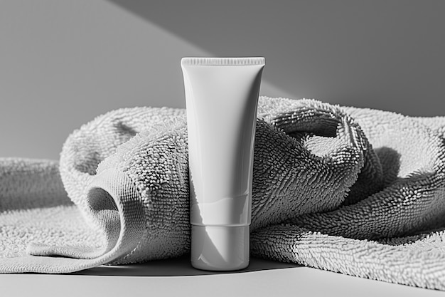 Photo gratuite produit de beauté noir et blanc